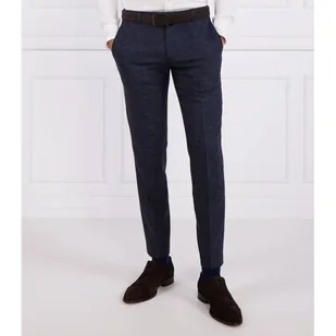 Joop! Wełniane spodnie 17 JT-34Blayr-STR12 Slim Fit z dodatkiem lnu - Spodnie męskie - miniaturka - grafika 1