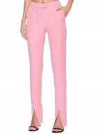 Spodnie damskie - MORGAN RÓŻOWE PROSTE SPODNIE ELEGANCKIE Z ROZCIĘCIAMI 40 I1E - miniaturka - grafika 1