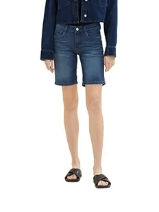 TOM TAILOR Damskie 1035746 bermudy dżinsowe szorty, 10282-Dark Stone Wash Denim, 27, 10282 – Dark Stone Wash Denim - Spodenki damskie - miniaturka - grafika 1