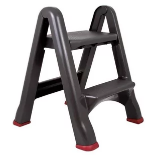 Drabinka Curver 49x17x63 cm 2-stopniowa czarna - Drabiny - miniaturka - grafika 1