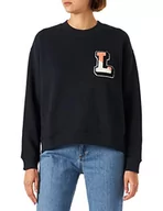 Bluzy damskie - Lee Bluza damska Women's Crew SWS, Union-All Black, rozmiar S - miniaturka - grafika 1