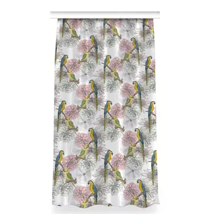 Gotowa zasłona z nadrukiem 150x280 Papuga i kwiaty, Fabricsy - Zasłony - miniaturka - grafika 1