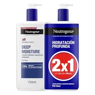 Balsamy i kremy do ciała - Neutrogena Norweska formuła głęboko nawilżający balsam o natychmiastowej absorpcji (opakowanie 2 x 750 ml), krem nawilżający do ciała z technologią Pro-Ceramid i gliceryną do skóry suchej - miniaturka - grafika 1