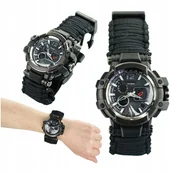 Kompasy - Zegarek survival wodoodporny kompas krzesiwo yuzex - miniaturka - grafika 1