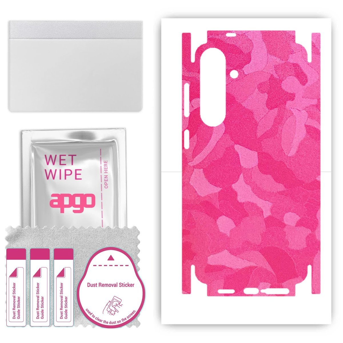 Folia naklejka skórka strukturalna na TYŁ+BOKI do Samsung Galaxy S24+ Plus - Moro Camo Różowy - apgo SKINS