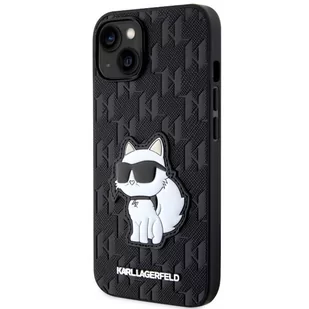 Karl Lagerfeld KLHCP14MSAKHPCK iPhone 14 Plus 6.7" czarny/black Saffiano Monogram Choupette - Etui i futerały do telefonów - miniaturka - grafika 2