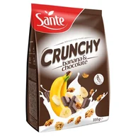 Płatki śniadaniowe i musli - Sante Crunchy bananowe z czekoladą Płatki z pełnego ziarna owsa 350 g - miniaturka - grafika 1