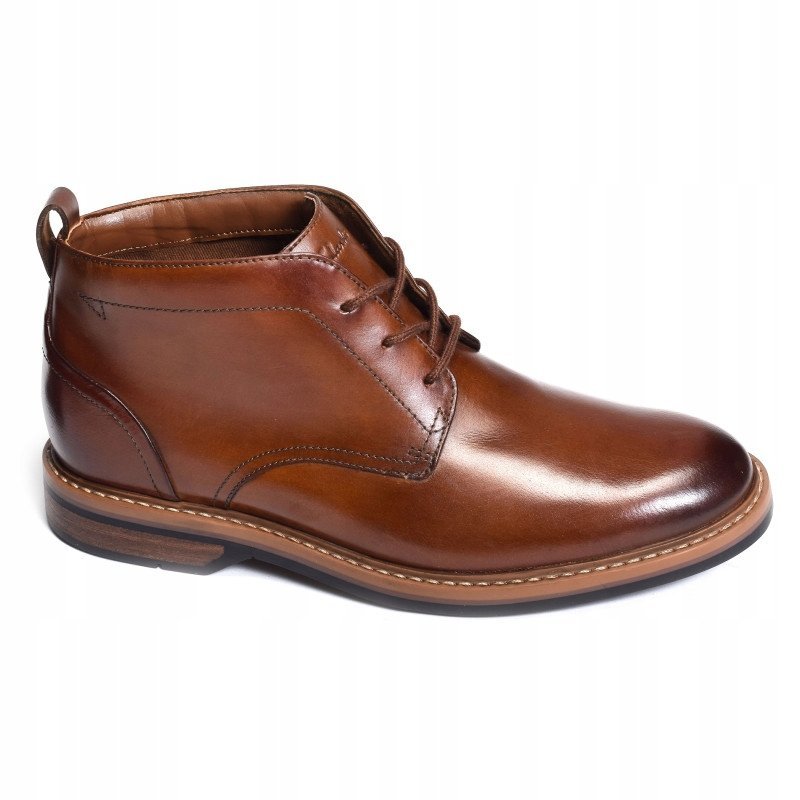 CLARKS ALDWIN BRĄZOWE SKÓRZANE MĘSKIE TRZEWIKI SZNUROWANE 46 16AA