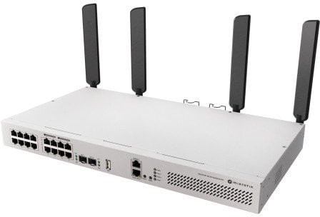 MikroTik Cloud Router Switch 418-8P-8G-2S+5axQ2axQ-RM with RouterOS L5 rackmount case MikroTik CRS418-8P-8G-2S+5axQ2axQ-RM