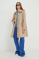 Płaszcze damskie - Lauren Ralph Lauren płaszcz damski kolor beżowy przejściowy - miniaturka - grafika 1