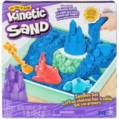 Masy plastyczne - Kinetic Sand - zestaw piaskownica Niebieski - miniaturka - grafika 1