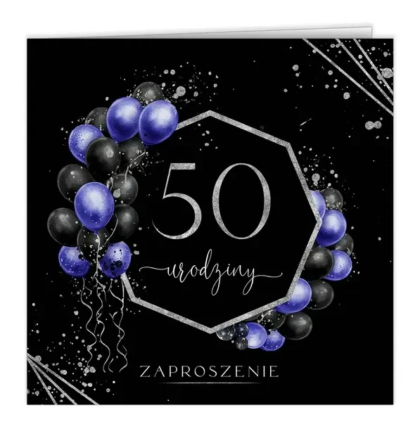 Zaproszenia na 50 Urodziny Koperta D12
