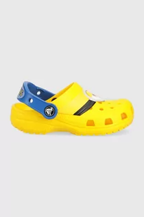 Buty dla dziewczynek - Crocs klapki dziecięce x Minions kolor żółty - grafika 1