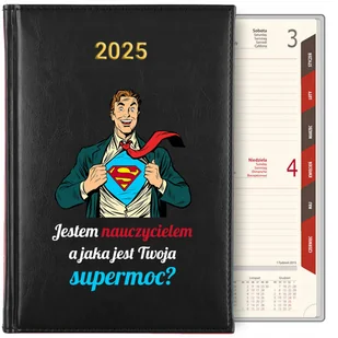 KALENDARZ TERMINARZ KSIĄŻKOWY A5 2025 PREZENT DLA NAUCZYCIELKI SUPER MOC WZ - Notesy i bloczki - miniaturka - grafika 1