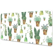 Podkładki na biurko - Mata ochronna na biurko Malowany kaktusy 90x45 cm - miniaturka - grafika 1