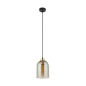 Lampy sufitowe - Satipo lampa wisząca 1-punktowa czarna/amber 5623 - miniaturka - grafika 1