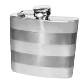 Piersiówki - Piersiówka Ze Stali Nierdzewnej 6 Oz W Paski - miniaturka - grafika 1