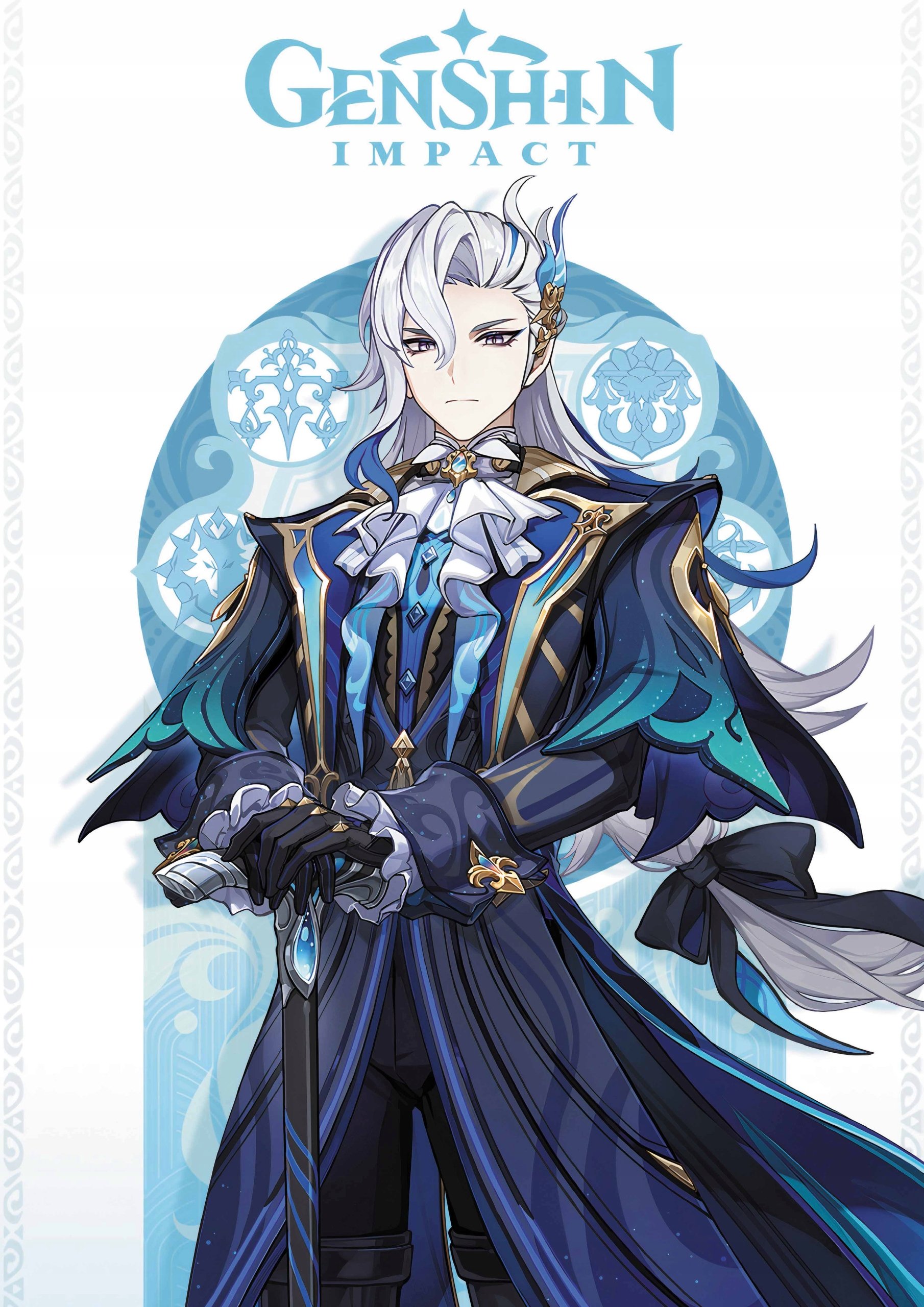 Plakat A3 Genshin Impact Anime Gra Neuvillette