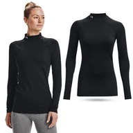 Bluzy narciarskie - Koszulka termiczna damska Under Armour ColdGear Authentics golf - miniaturka - grafika 1