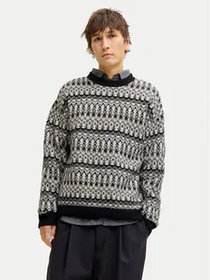 Jack & Jones Sweter Blumax 12286244 Czarny Relaxed Fit - Swetry męskie - miniaturka - grafika 1