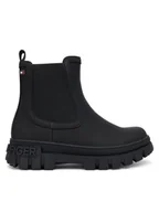 Buty dla chłopców - Tommy Hilfiger Botki T3X5-34130-1355999 S Czarny - miniaturka - grafika 1