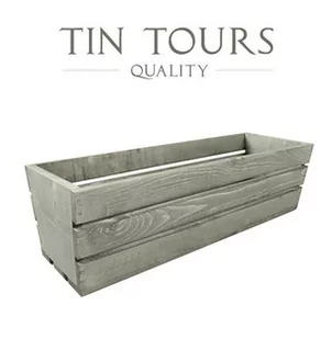 ZIELONA DREWNIANA SKRZYNKA NA KWIATY I ZIOŁA 50x18x15 cm - Donice - miniaturka - grafika 1