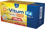 Stawy, mięśnie, kości - D-Vitum Forte 2000 j.m. K2, suplement diety, 120 kapsułek  3158443 - miniaturka - grafika 1