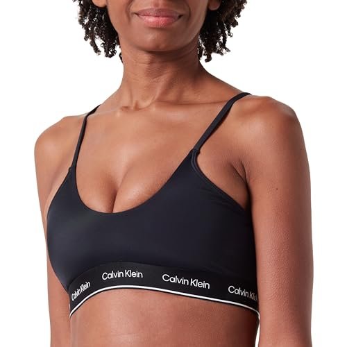 Calvin Klein Damski biustonosz z wiązaniem na szyi, czarny (Pvh Black), L, Pvh Black, L