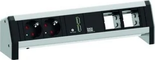 Listwa zasilająca Bachmann DESK 2 gniazda czarna - Listwy zasilające - miniaturka - grafika 1