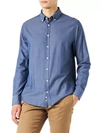 Koszule męskie - bugatti Męska koszula z kołnierzem button-down, morski, XL - miniaturka - grafika 1