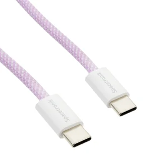 Kabel USB-C PD100/240W Spacetronik 2m fioletowy - Kable - miniaturka - grafika 1