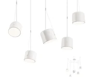 Lampy sufitowe - Redo 01-1827 - Żyrandol na lince DODO 5xE27/15W/230V biały - miniaturka - grafika 1