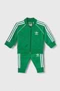 Komplety dla niemowląt - adidas Originals dres niemowlęcy kolor zielony - miniaturka - grafika 1