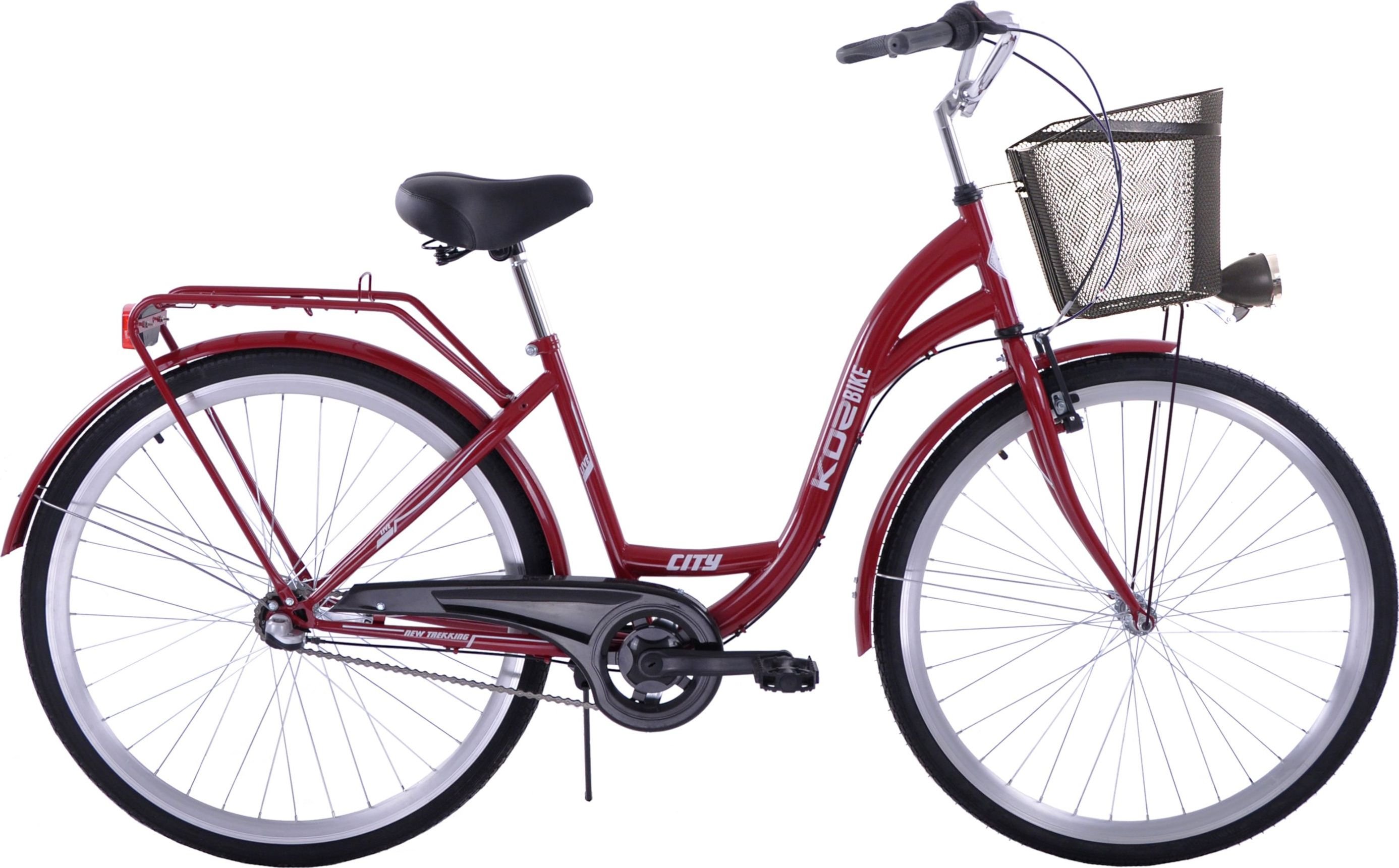 Kozbike Rower miejski 28 damski Kozbike K47 3 biegi bordowy
