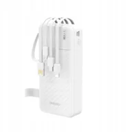 Powerbanki - Powerbank Dudao K11 Pro 20000mAh z wbudowanymi kablami biały - miniaturka - grafika 1