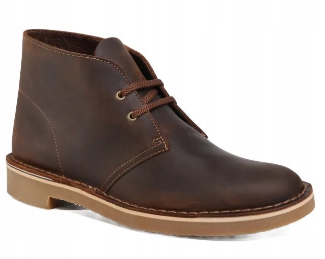 CLARKS TRZEWIKI MĘSKIE BRĄZOWE SKÓRZANE SZNUROWANE 42,5 16cA