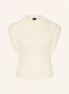 Swetry damskie - Boss Bezrękawnik Fastina weiss - BOSS - miniaturka - grafika 1