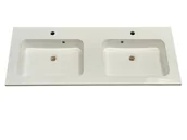 Umywalki - Umywalka wpuszczana w blat, prostokątna, biała, 130 x 53,5 cm - miniaturka - grafika 1