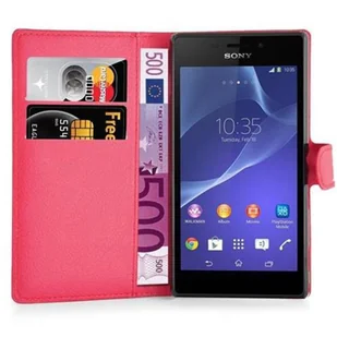 Pokrowiec Cadorabo do Sony Xperia M2 / M2 AQUA z czerwonym etui na telefon komórkowy z magnetycznym zamknięciem - Etui i futerały do telefonów - miniaturka - grafika 1