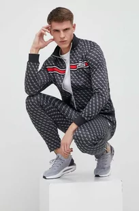 Guess bluza męska kolor czarny wzorzysta - Bluzy męskie - miniaturka - grafika 1