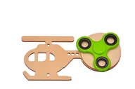Zabawki interaktywne dla dzieci - Eko helikopter + kolorowy spinner na tablicę manipulacyjna. - miniaturka - grafika 1