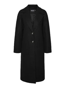Bestseller A/S Pcjeli długi płaszcz damski, czarny, XL - Płaszcze damskie - miniaturka - grafika 1