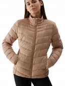 Kurtki damskie - KURTKA damska 4F 4FWSS24TDJAF350-83S na stójce przejściowa beżowa XL - miniaturka - grafika 1