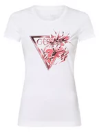 Koszulki i topy damskie - GUESS - T-shirt damski, biały - miniaturka - grafika 1