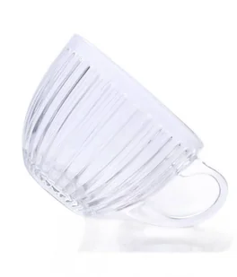 Duża szeroka filiżanka szklana 460ml Venus prążki paski - Filiżanki - miniaturka - grafika 1