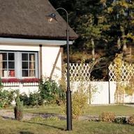 Lampy ogrodowe - Latarnia ogrodowa Vega, czarna matowa 1-pkt. 247cm - miniaturka - grafika 1
