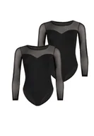 Bielizna nocna - 2 Pack Body damskie z siateczką Willow Czarne - miniaturka - grafika 1