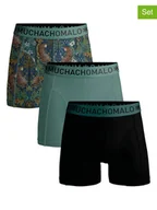 Majtki męskie - Muchachomalo Bokserki (3 pary) w kolorze czarno-zielonym - miniaturka - grafika 1