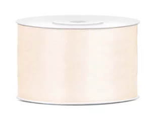 PartyDeco Tasiemka satynowa, kremowa jasna, 38 mm / 25 m TS38-079J - Pasmanteria - miniaturka - grafika 1