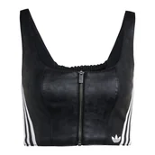 Koszulki i topy damskie - Top damski koszulka na ramiączkach damska ADIDAS FAUX LTHR TOP (JY6309) 42 - miniaturka - grafika 1